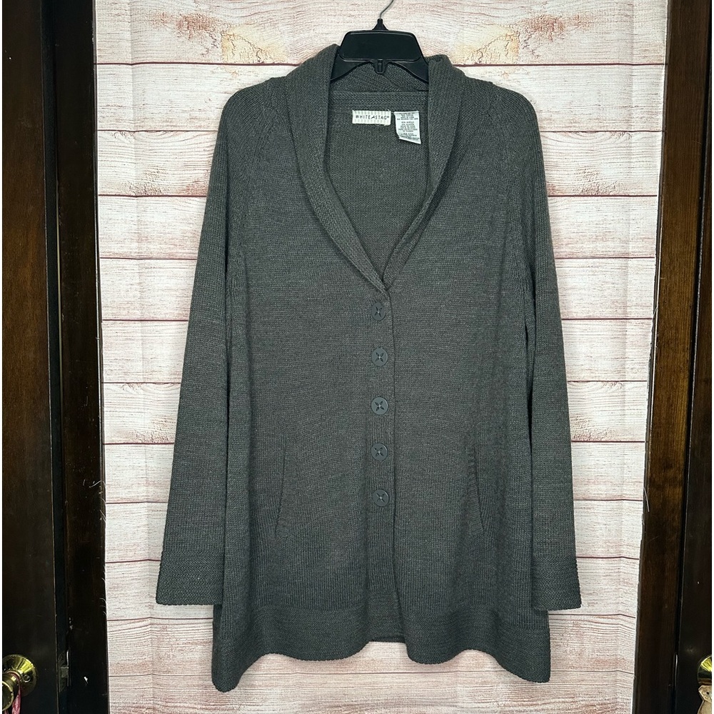 Gray button down sweater